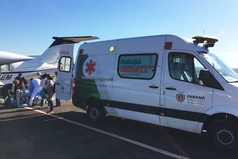 Resgate aéreo atende criança com queimaduras em PG