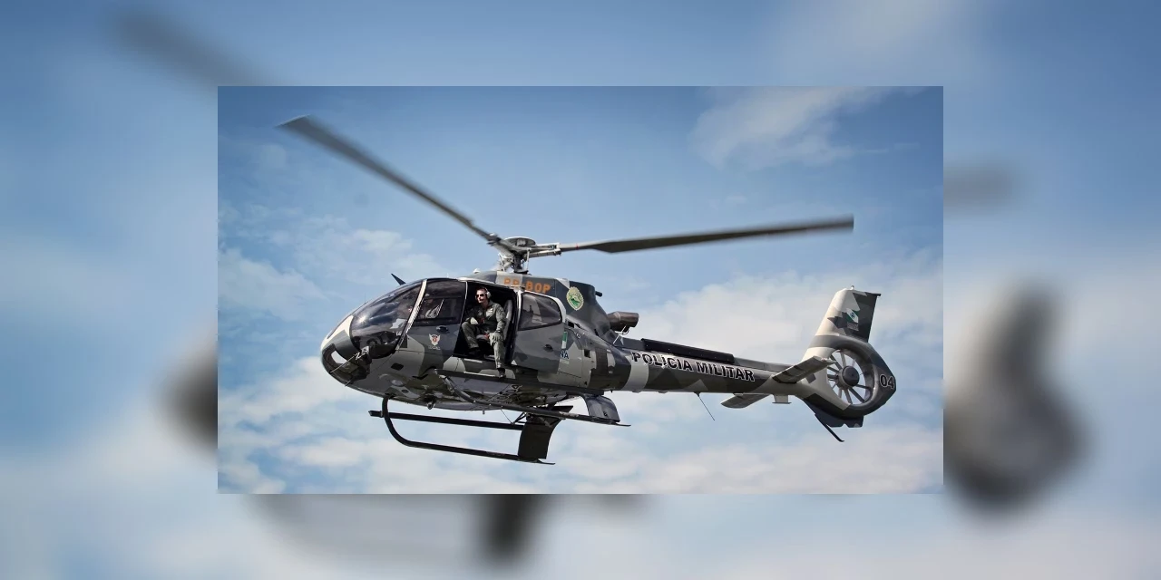 Helicóptero da PM ajuda na captura de assaltantes em Palmeira