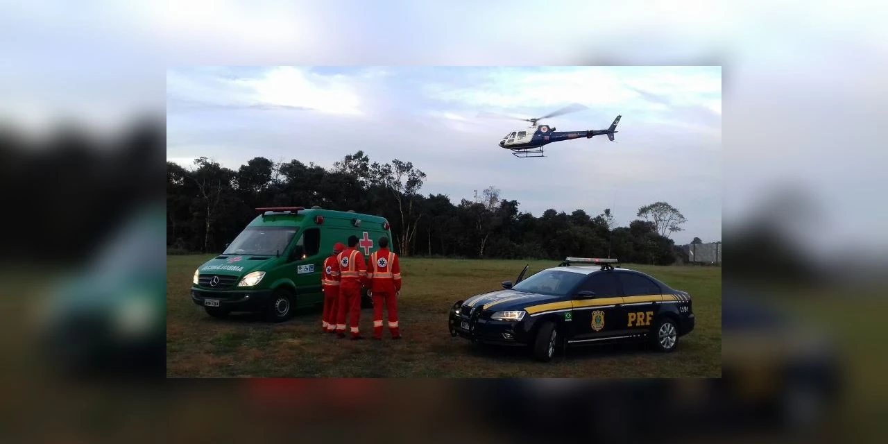 Serviço aeromédico atende acidente com vitima fatal na BR-277 em Irati