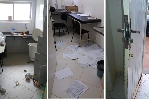 UBS tem atendimento suspendo após ser arrombada na madrugada