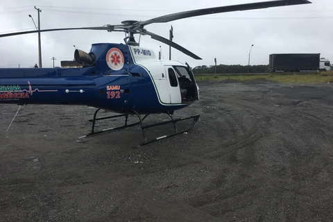 Com ajuda do Samu bebê é levado à Curitiba pela equipe aeromédica