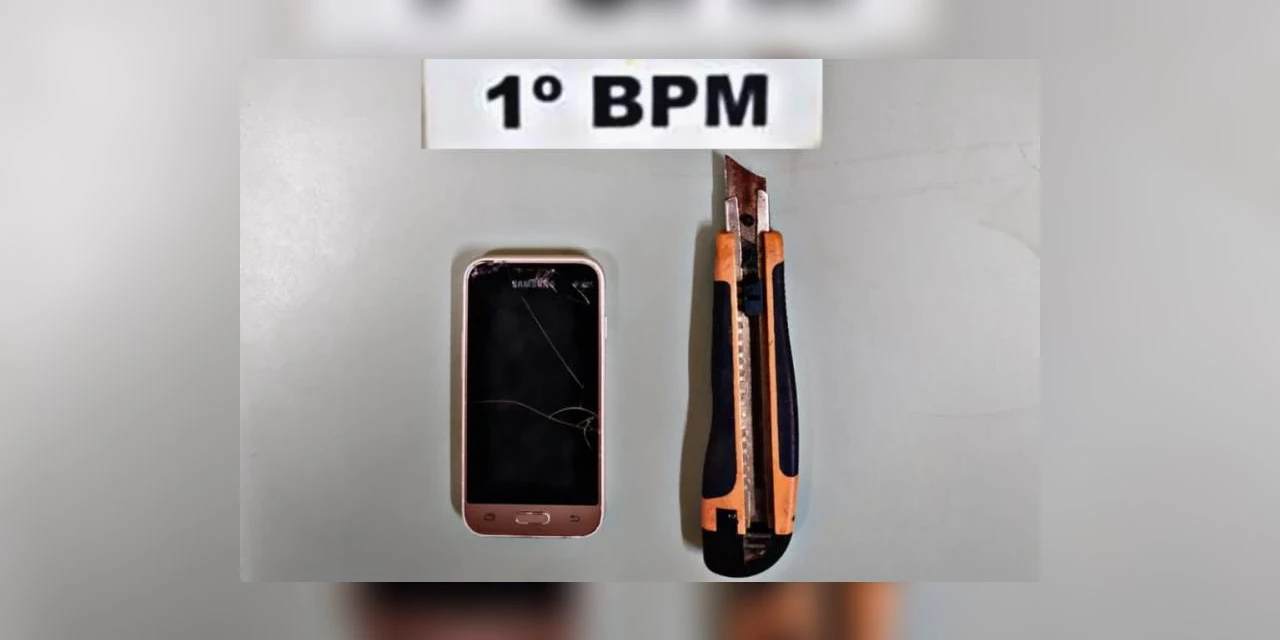 Armado com estilete, individuo é flagrado pela PM praticando roubo no centro