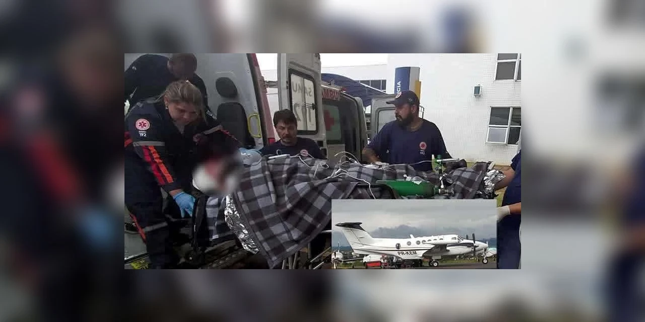 Rapaz que foi vítima de explosão em churrasqueira é transferido para hospital em Curitiba