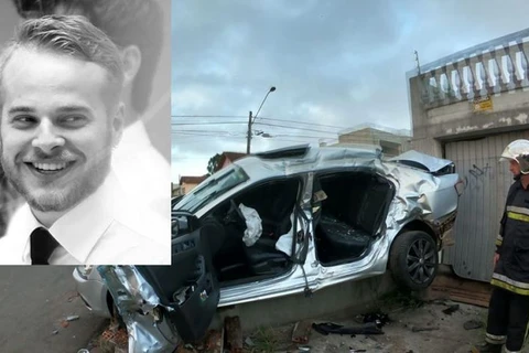 Medico do Samu fica preso em ferragens após acidente entre dois veículos em PG