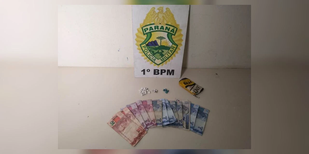 Dupla é flagrada com droga e dinheiro no centro de PG