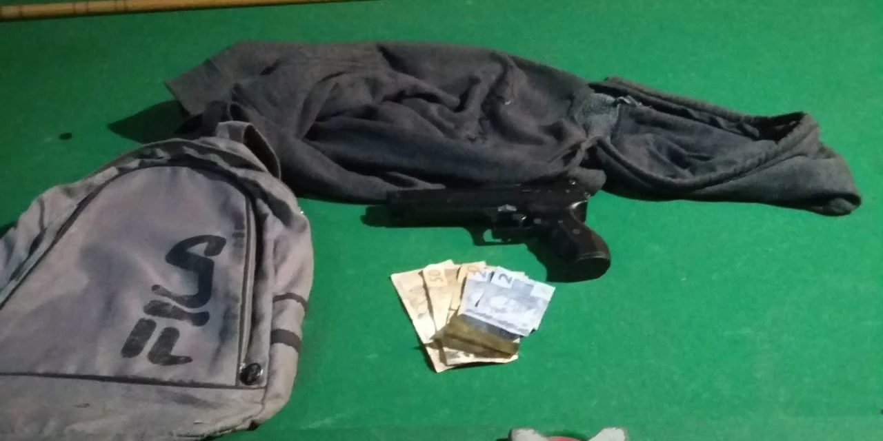 Com arma de brinquedo suspeito pratica assalto e acaba preso pela PM