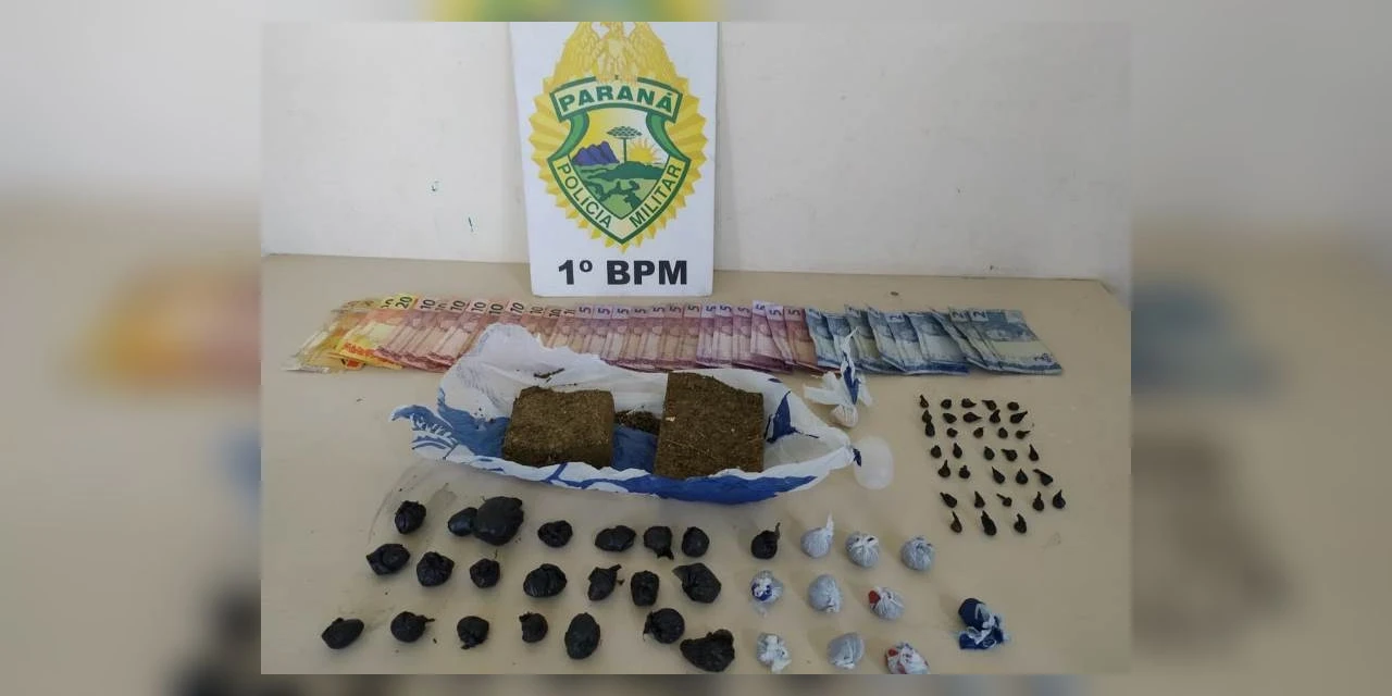 Casal é detido com maconha, crack e dinheiro no Cará-Cará