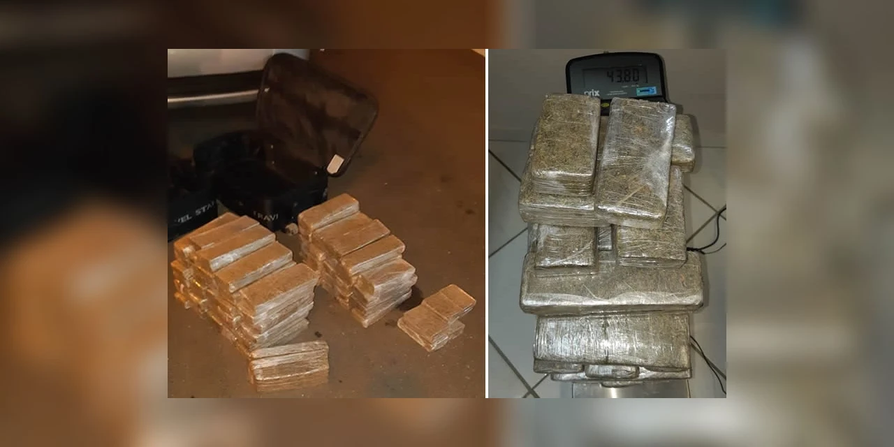 Casal de Joinville é preso com mais de 43 kg de maconha na BR-277