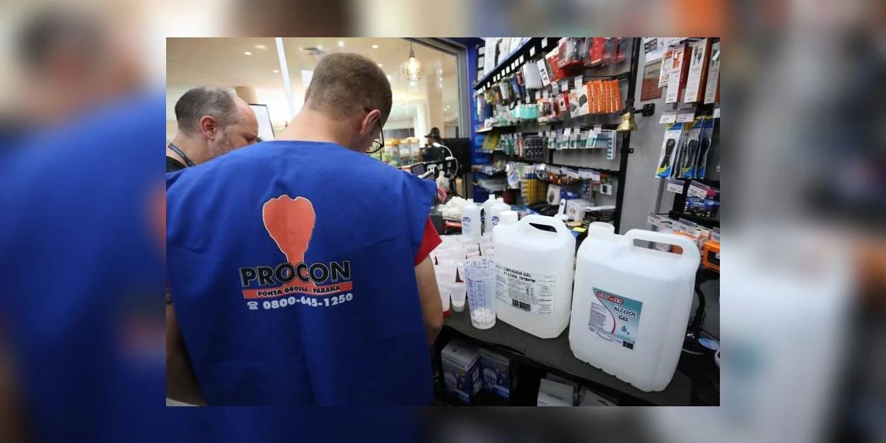 Procon, Vigilância Sanitária e Guarda Municipal apreendem lote irregular de álcool gel em Ponta Grossa