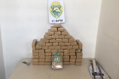 PM apreende mais de 40 Kg de maconha e sete pessoas no cento de PG