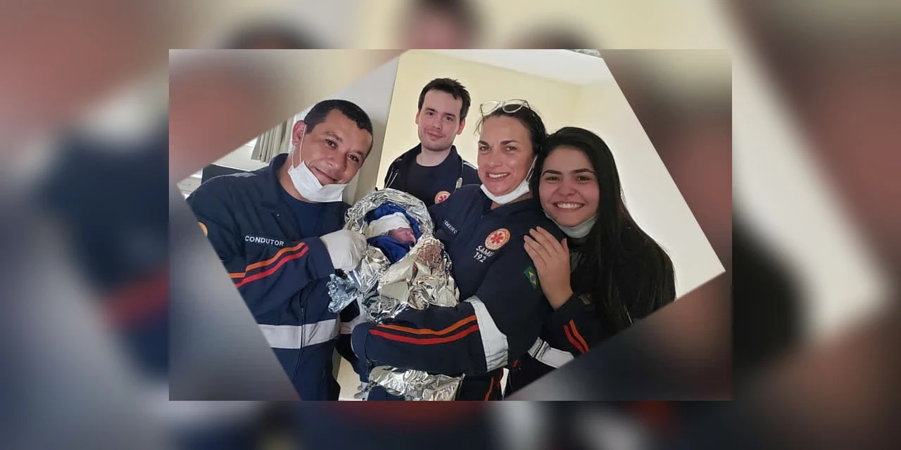 Com ajuda do Samu, bebê nasce dentro de ambulância em Ponta Grossa