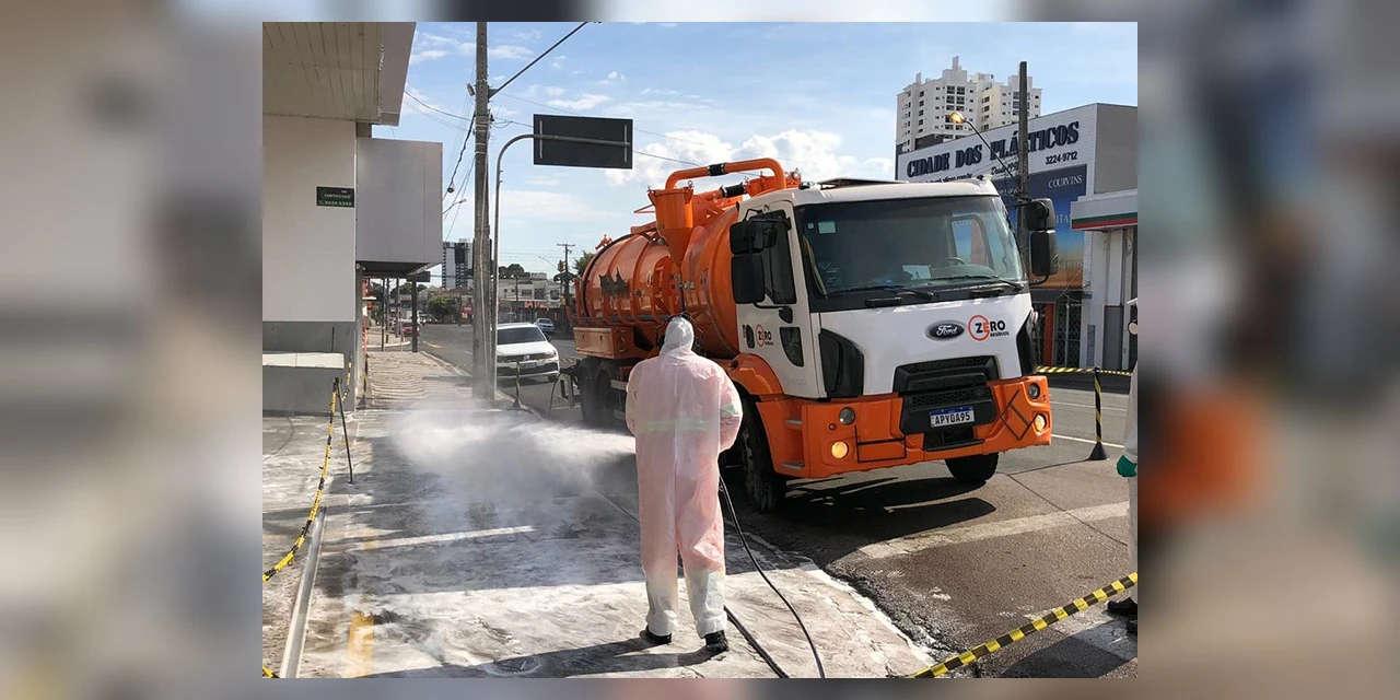 Rede Contorno cidade realiza a desinfecção de posto e equipamentos