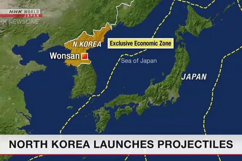 Projéteis norte-coreanos são disparados na manhã deste domingo