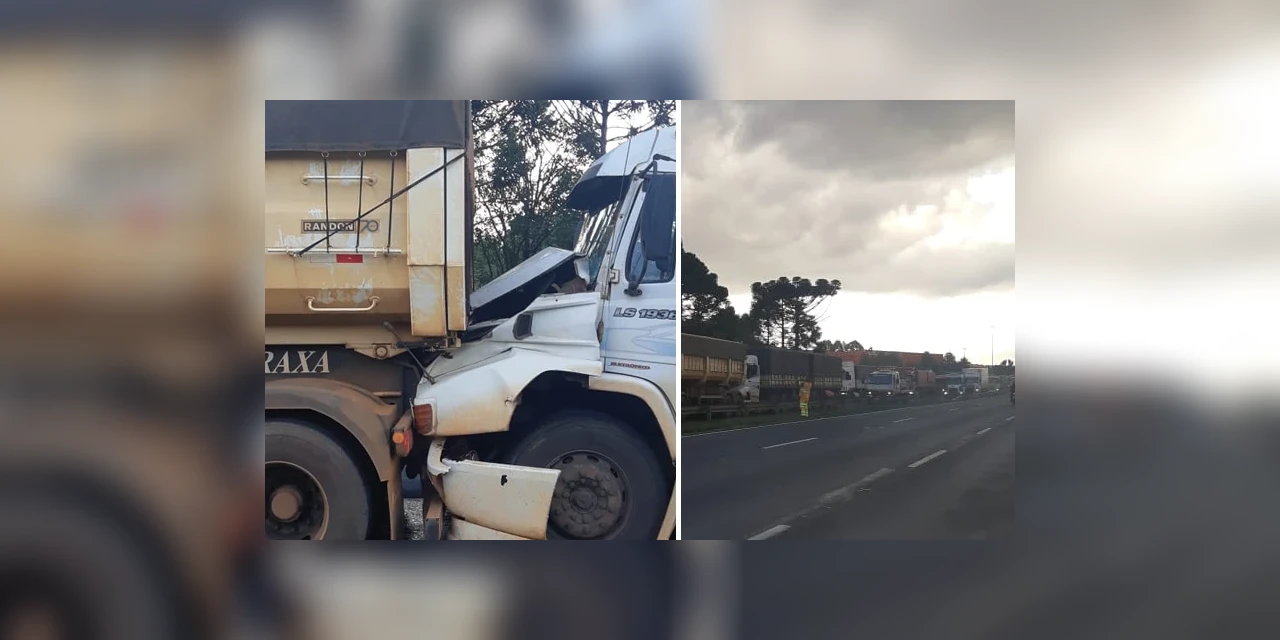 Colisão traseira próximo  ao viaduto da Santa Paula deixa transito lento
