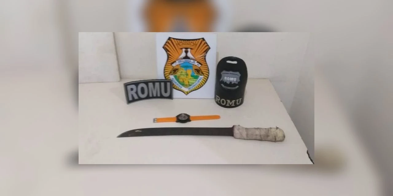 Procurado por roubo agravado é preso com facão na cintura em PG