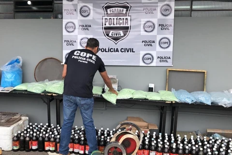 Policia civil descobre laboratório de ecstasy e apreende mais de 200 mil comprimidos no Paraná