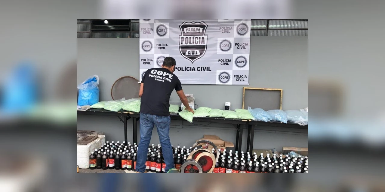 Policia civil descobre laboratório de ecstasy e apreende mais de 200 mil comprimidos no Paraná