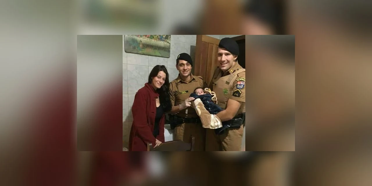 Policiais salvam vida de bebê engasgado em São Mateus do Sul