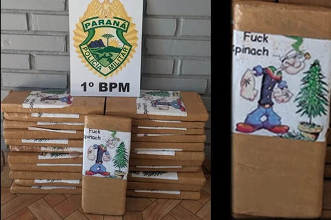 Motociclista e garupa são flagrados com 25 Kg de maconha; os dois foram presos