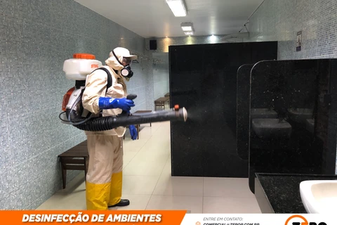 Academia de Ponta Grossa realiza desinfecção para voltar a receber alunos e colaboradores.