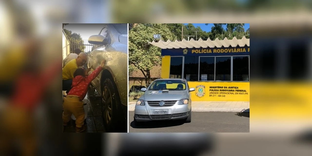 PRF recupera carro roubado e família agradece: ‘nosso único carro, sem seguro’
