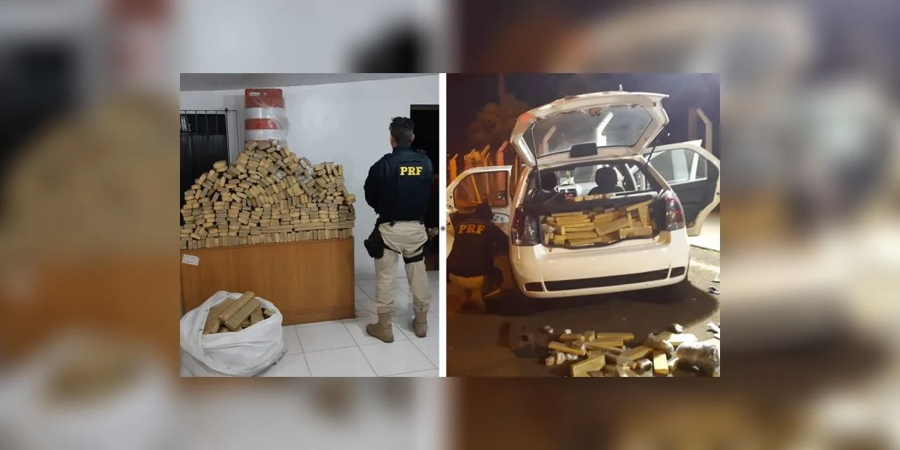 PRF e PF apreendem mais de 330 quilos de maconha em Ponta Grossa