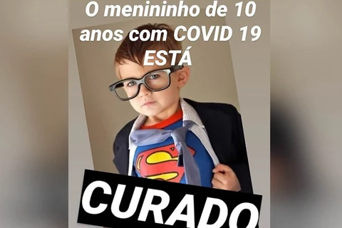 Criança de 10 anos com covid-19 esta curada; diz Rangel