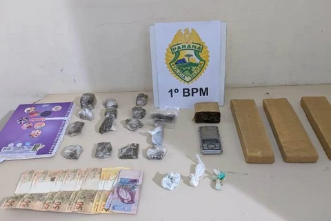 PM fecha ponto de drogas na 31 de Março, apreende traficante, maconha e cocaína