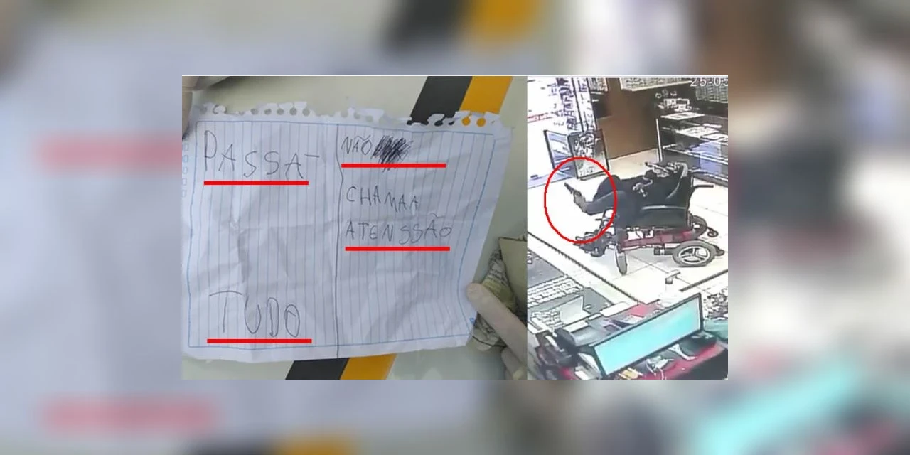 Com arma de brinquedo, cadeirante mudo tenta assaltar relojoaria no RS; veja vídeo!