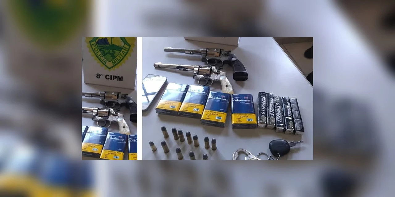 Trio suspeito de praticar assaltos em Carambeí e Irati é preso pela PM