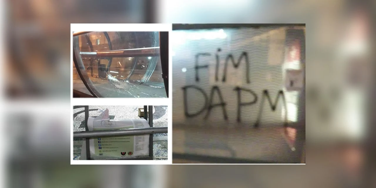 Ações de vândalos deixa rastro de destruição, após manifesto contra racismo em Curitiba