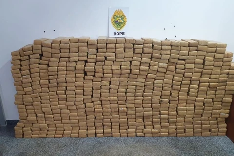 Bope apreende quase 500 quilos de maconha próximo ao pedágio de São Luiz do Purunã
