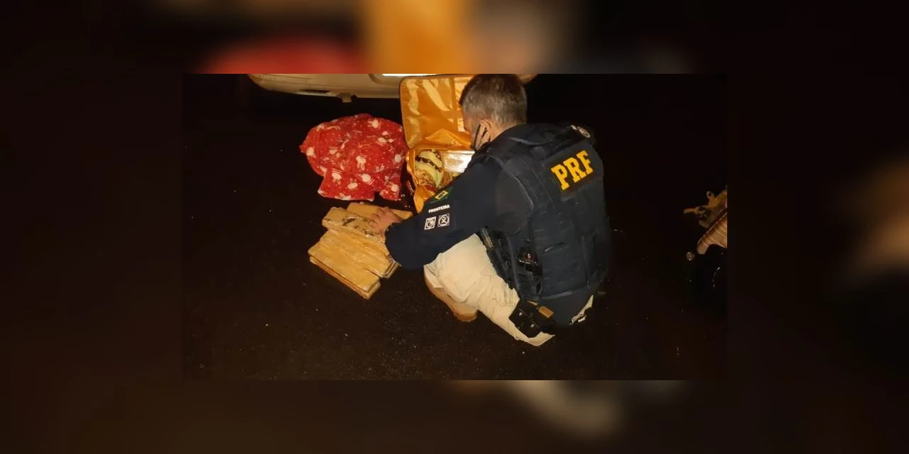 Adolescente de 17 anos é apreendida com 15 kg de maconha na BR-277