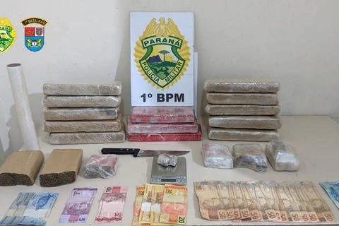 Choque fecha boca de fumo e apreende mais de 12 quilos de maconha na Nova Rússia