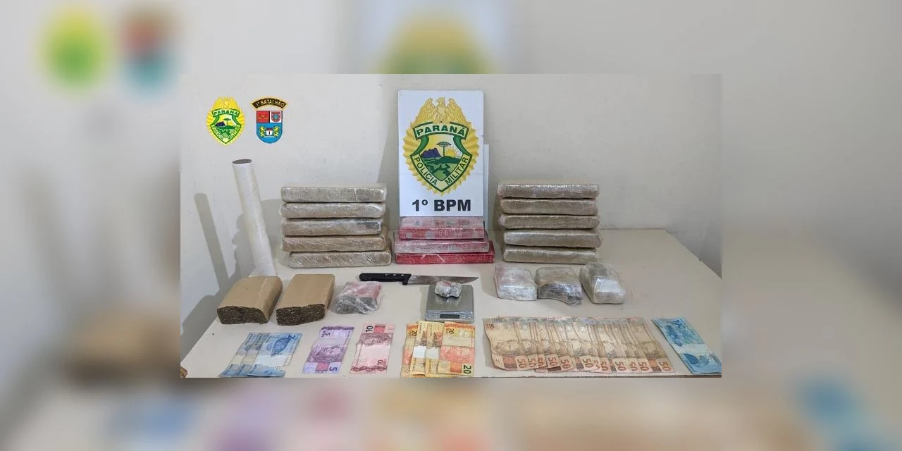 Choque fecha boca de fumo e apreende mais de 12 quilos de maconha na Nova Rússia