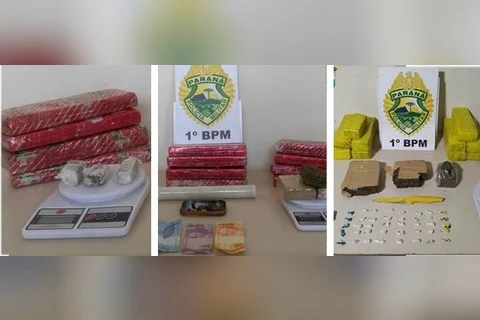Policia Militar retira de circulação quase 15 quilos de maconha em PG