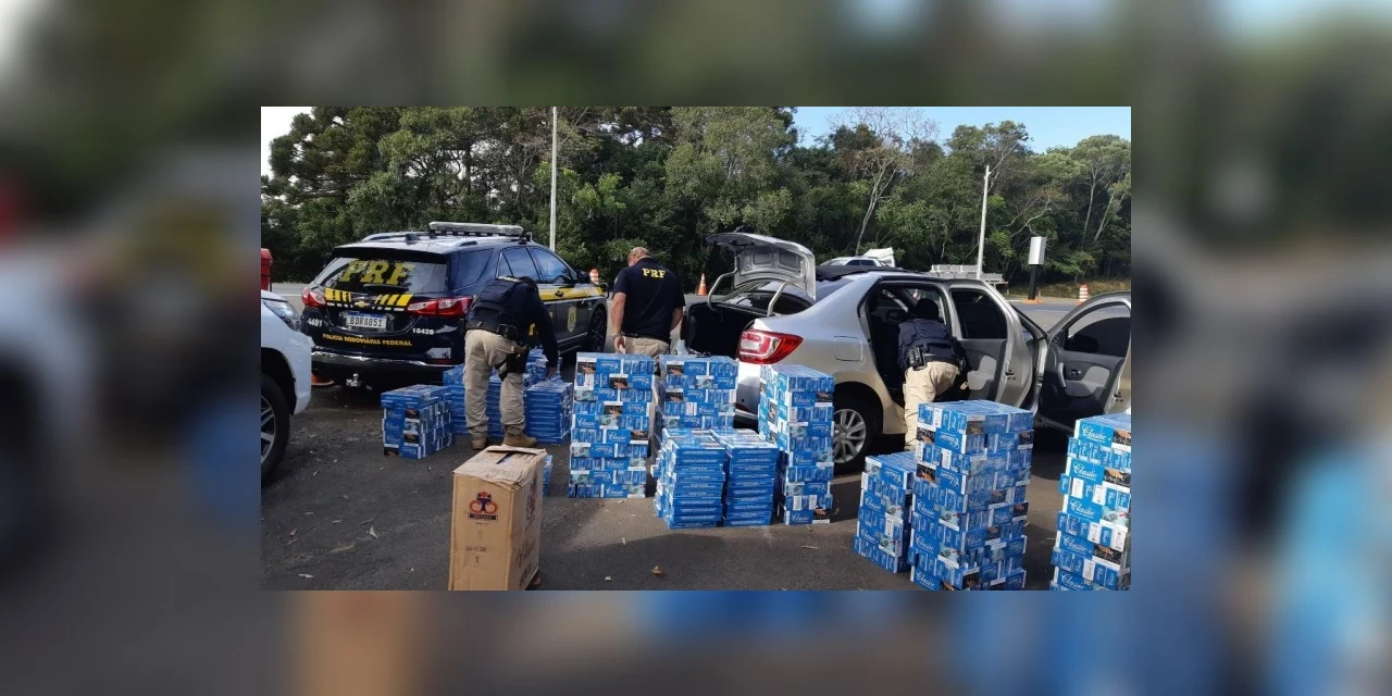 PRF prende trio e apreende R$ 60 mil em cigarros contrabandeados em Tibagi