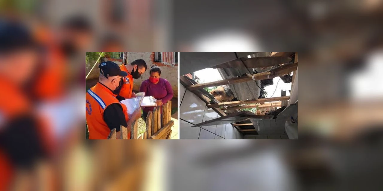 Defesa Civil auxilia famílias atingidas por temporal em Ponta Grossa