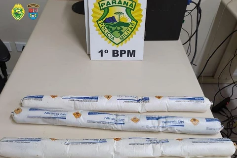 PM apreende 164 quilos de explosivos em PG, material usado no roubo a banco