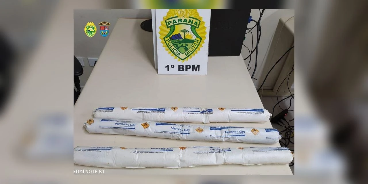PM apreende 164 quilos de explosivos em PG, material usado no roubo a banco