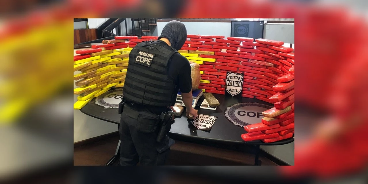 PCPR apreende 135 quilos de maconha dentro de residência em São José dos Pinhais