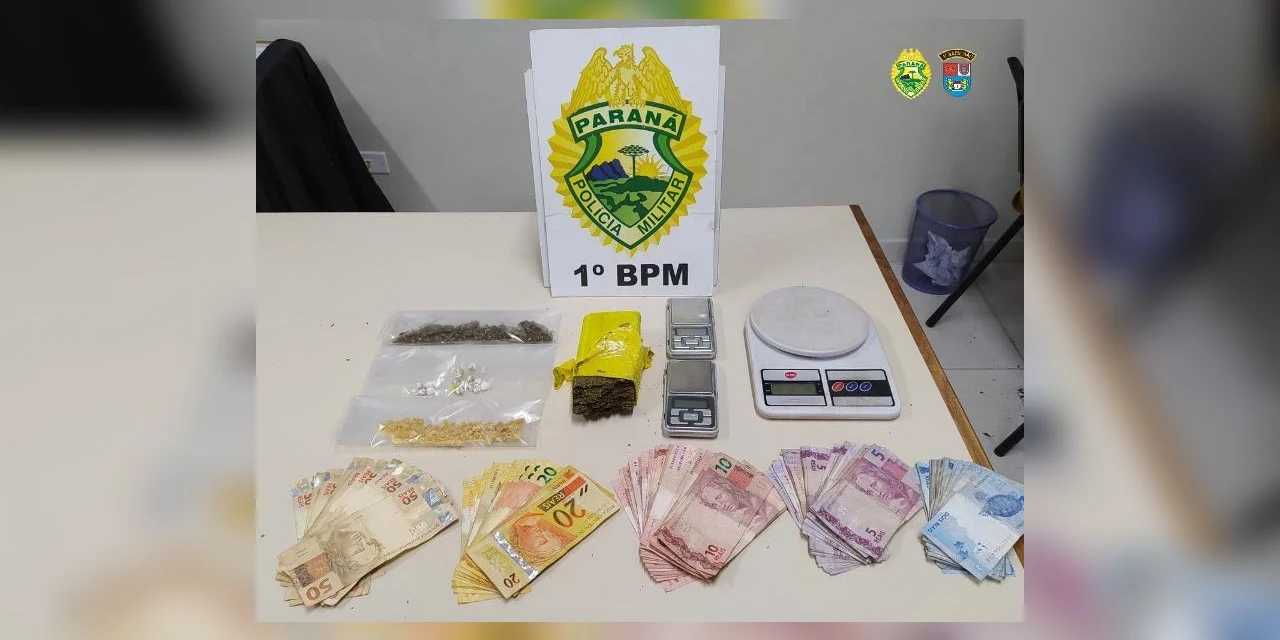 Foragido da justiça é preso com maconha, crack e dinheiro em PG