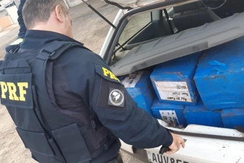 Após perseguição, PRF apreende 265 quilos de maconha e prende traficante no Paraná