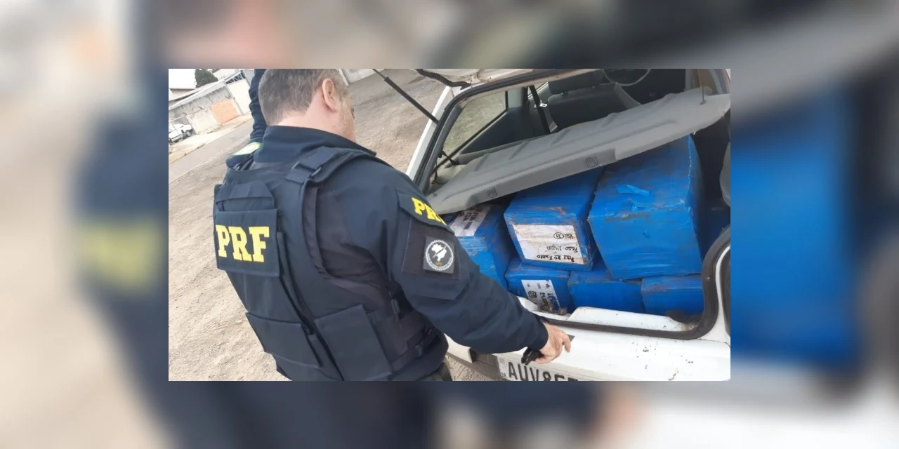 Após perseguição, PRF apreende 265 quilos de maconha e prende traficante no Paraná