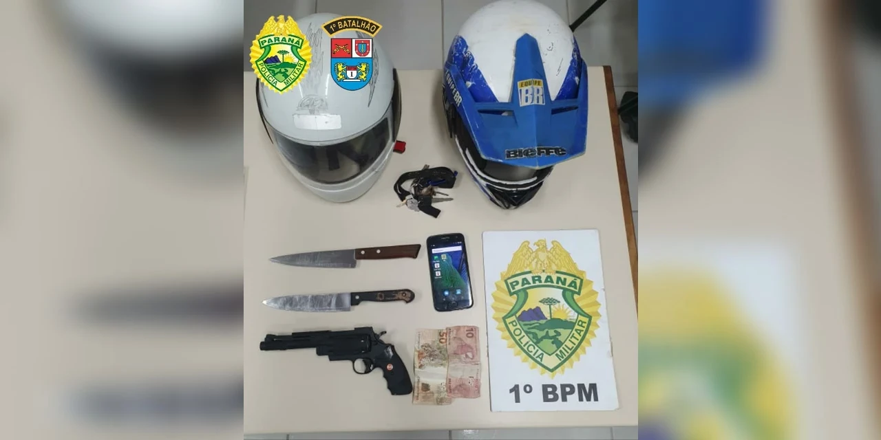 Dupla é detida, após assalto com arma de brinquedo em PG
