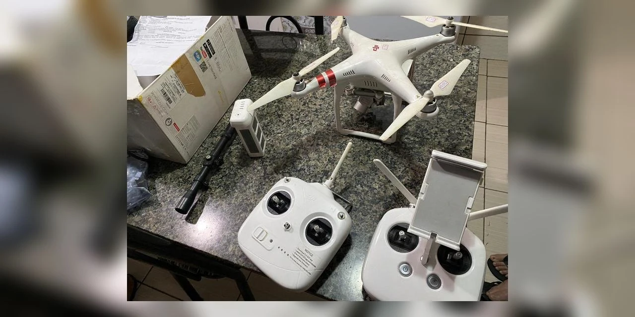 Operação policial mira quadrilha que usa drones para lançar celulares e drogas em presídios