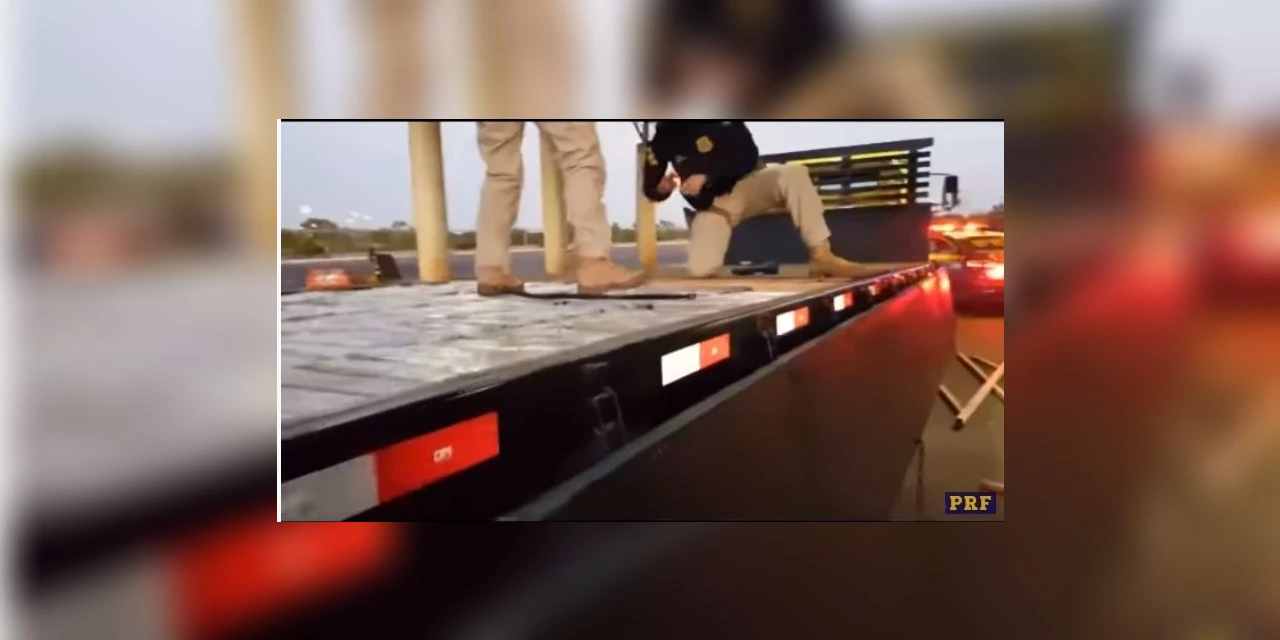PRF apreende caminhão carregado com mais de 600 kg de maconha no Paraná