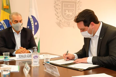 Paraná e Mato Grosso do Sul firmam acordo para ampliar malha ferroviária