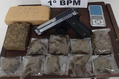 Rapaz é detido, após ser flagrado com mais de 1 quilo de drogas em PG