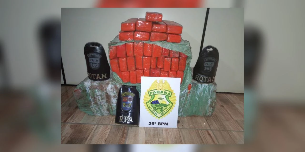 Choque da PM apreende 85 quilos de maconha em Cândido de Abreu